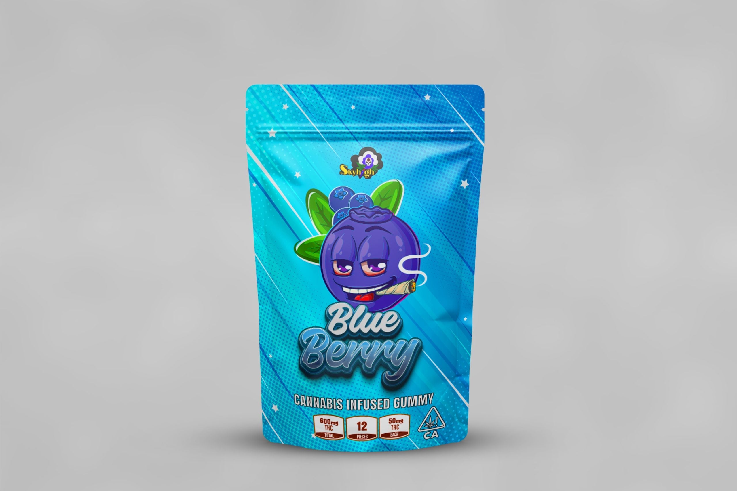 Sky High Edibles – Gummy 600mg THC - Blueberry image