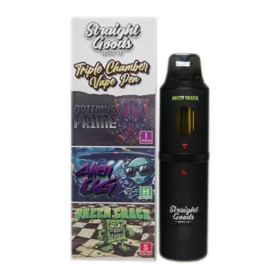 *New* Straight Goods – 9 Grams  – Triple Chamber Vape (3 Grams + 3 Grams + 3 Gram)