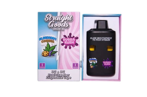 * New Product* Straight Goods – 6 Grams – Dual Chamber Vape  (3 Grams + 3 Grams)