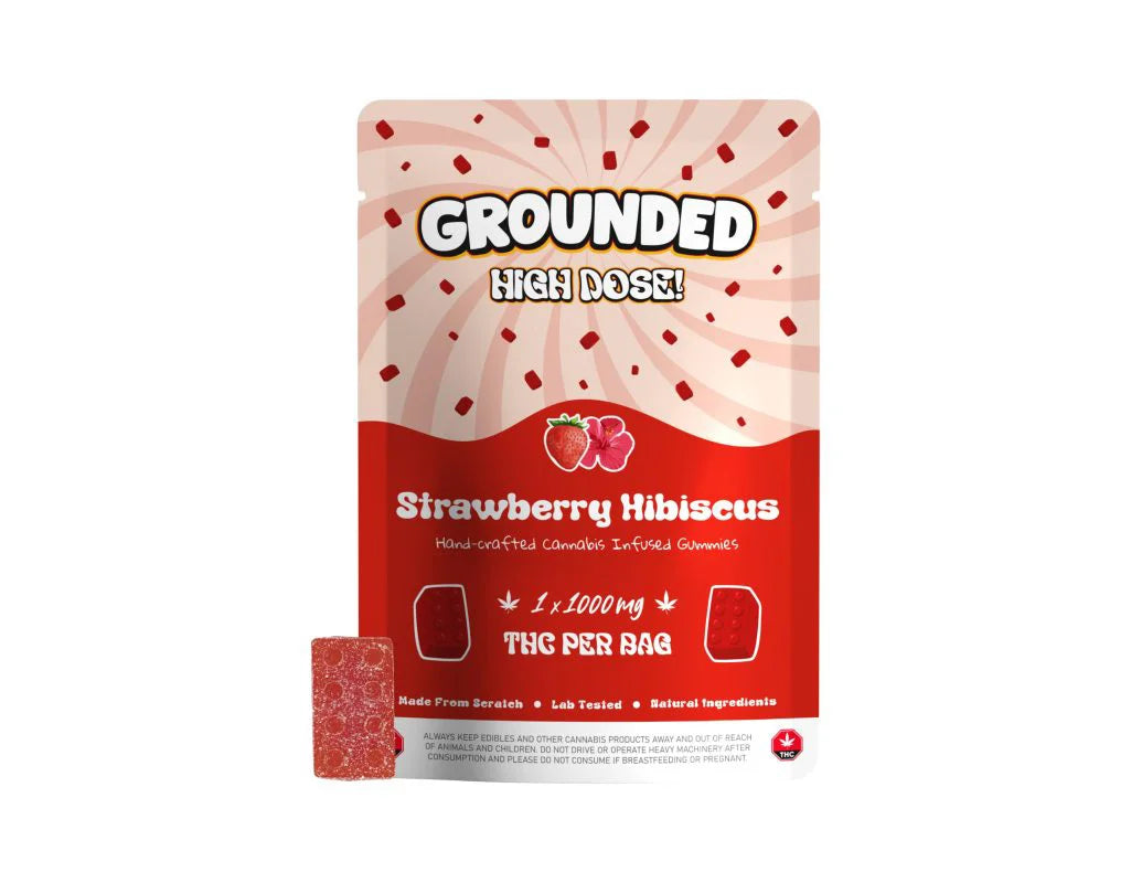 Grounded High Dose - 1000mg THC - Strawberry Hibiscus image