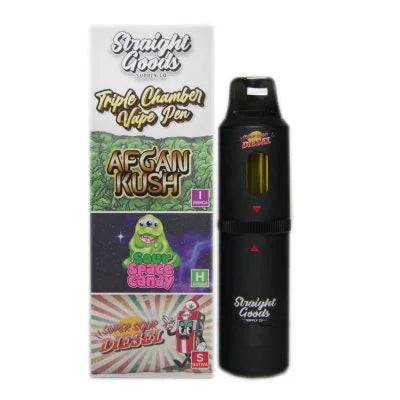 *New* Straight Goods – 9 Grams  – Triple Chamber Vape (3 Grams + 3 Grams + 3 Gram)