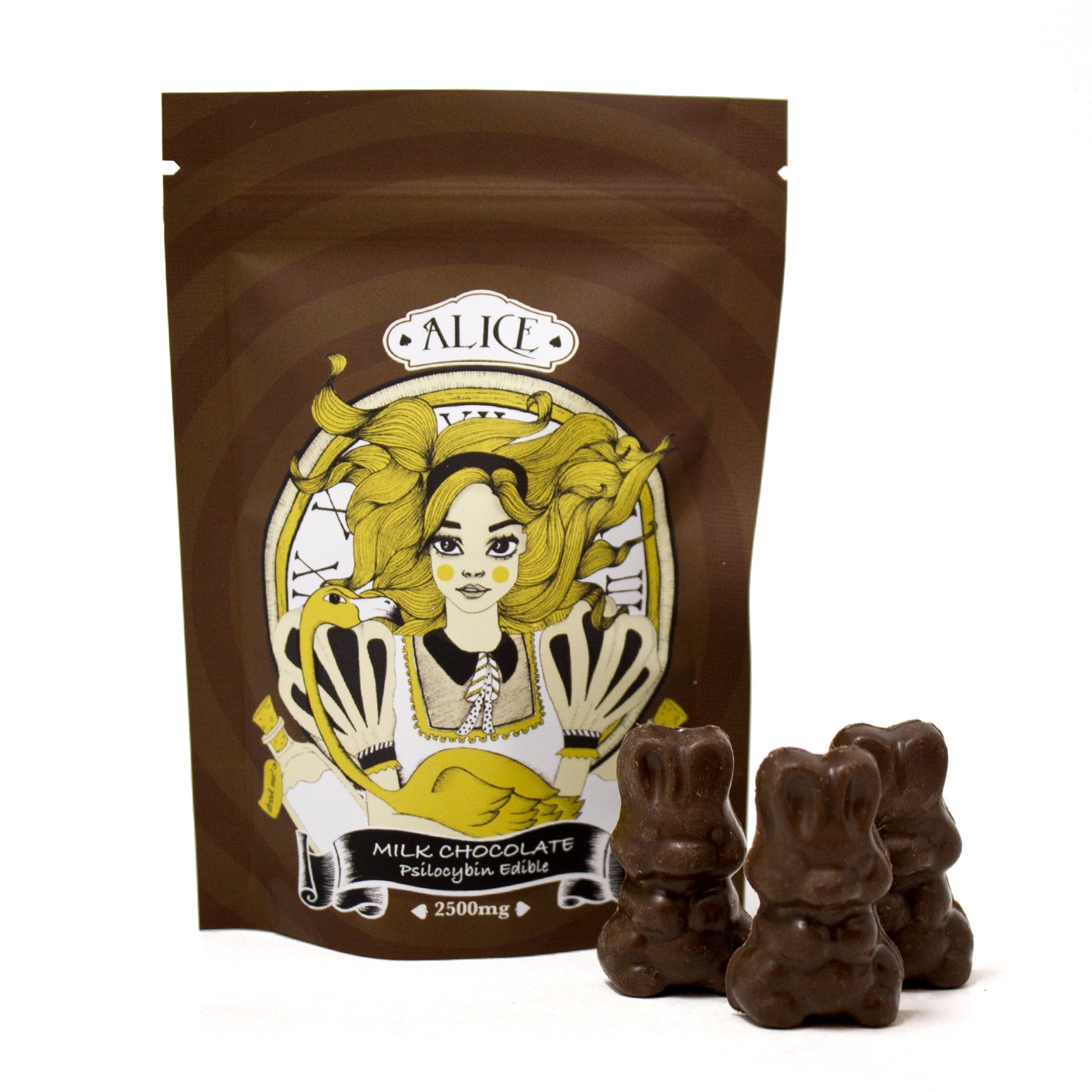 Alice Milk Chocolate Mushrooms (2500mg) image 0