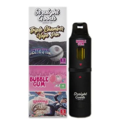 *New* Straight Goods – 9 Grams  – Triple Chamber Vape (3 Grams + 3 Grams + 3 Gram)