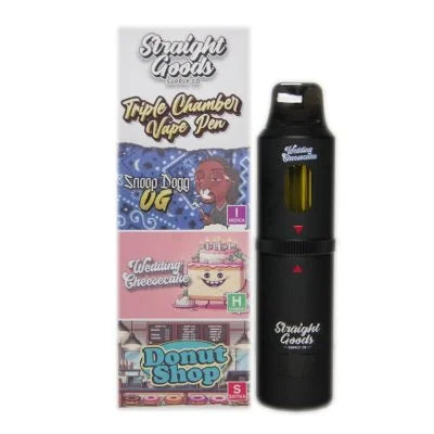 *New* Straight Goods – 9 Grams  – Triple Chamber Vape (3 Grams + 3 Grams + 3 Gram)