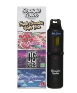 *New* Straight Goods – 9 Grams  – Triple Chamber Vape (3 Grams + 3 Grams + 3 Gram)