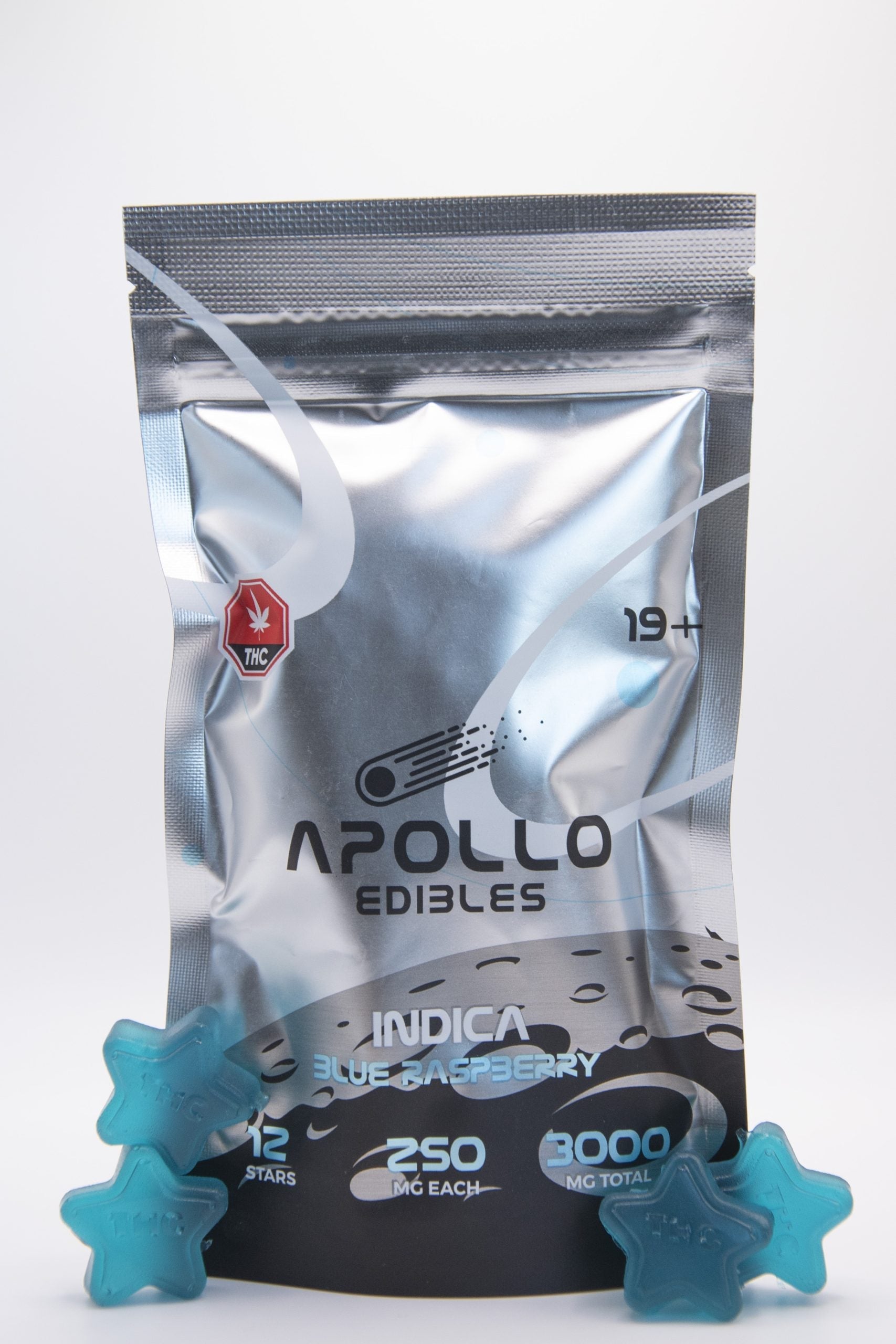 Apollo Edibles – Blue Raspberry Shooting Stars 3000MG THC (INDICA) image 0