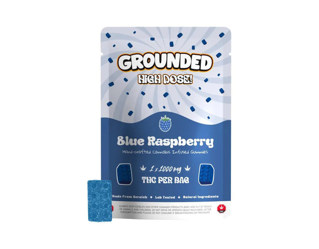 Grounded High Dose - 1000mg THC - Blue Raspberry image