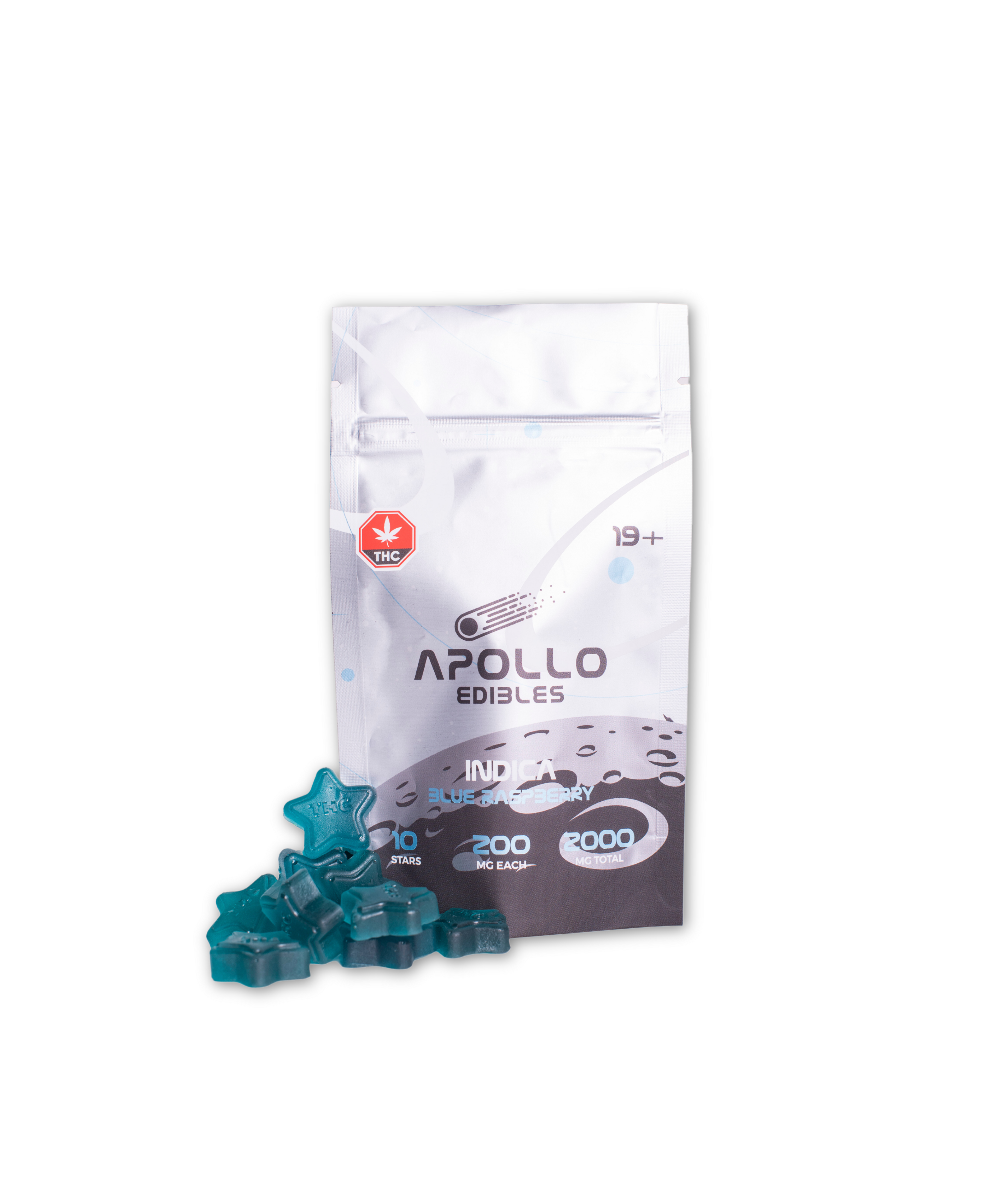 Apollo Edibles – Blue Raspberry Shooting Stars 2000mg THC (Indica) image 0