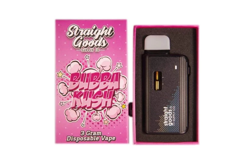 STRAIGHT GOODS SUPPLY CO. 3 GRAM DISPOSABLE VAPES –  THC DISTILLATE (New Packaging)