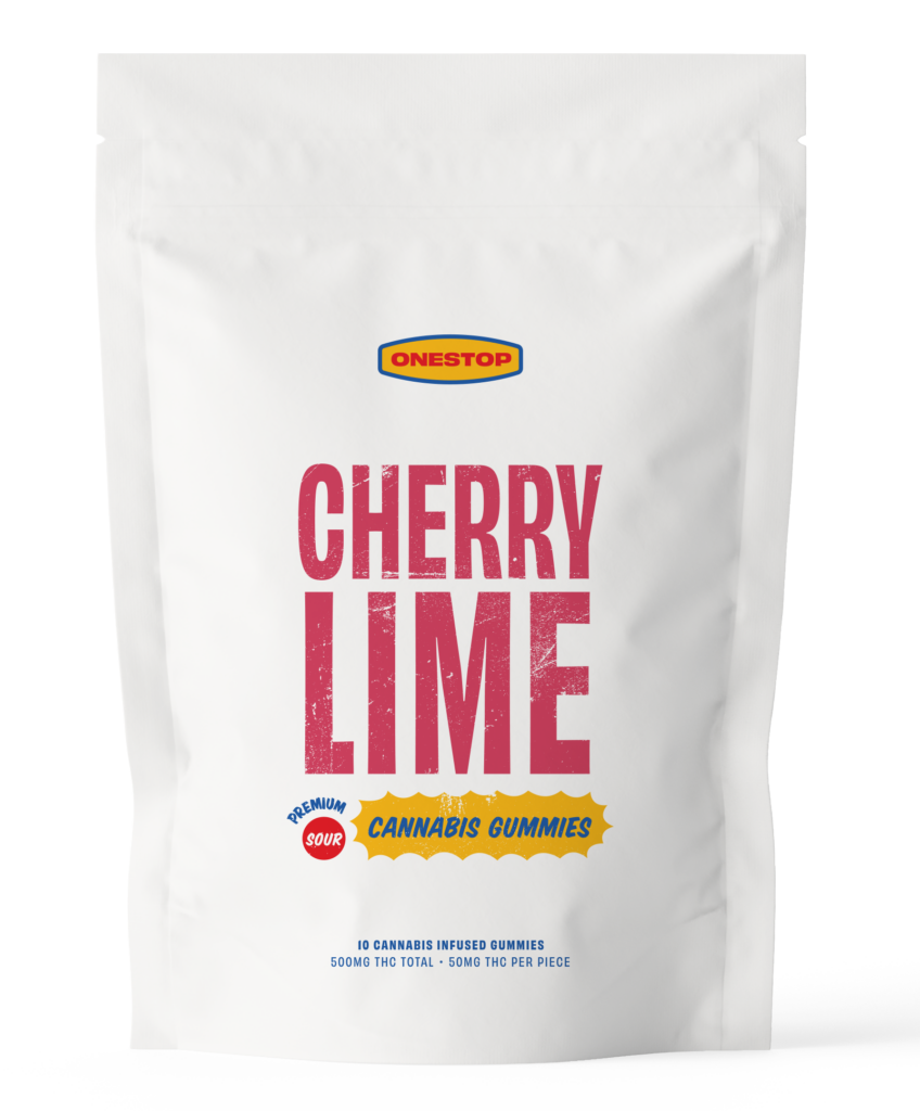 ONESTOP – 500MG THC GUMMIES - SOUR CHERRY LIME image