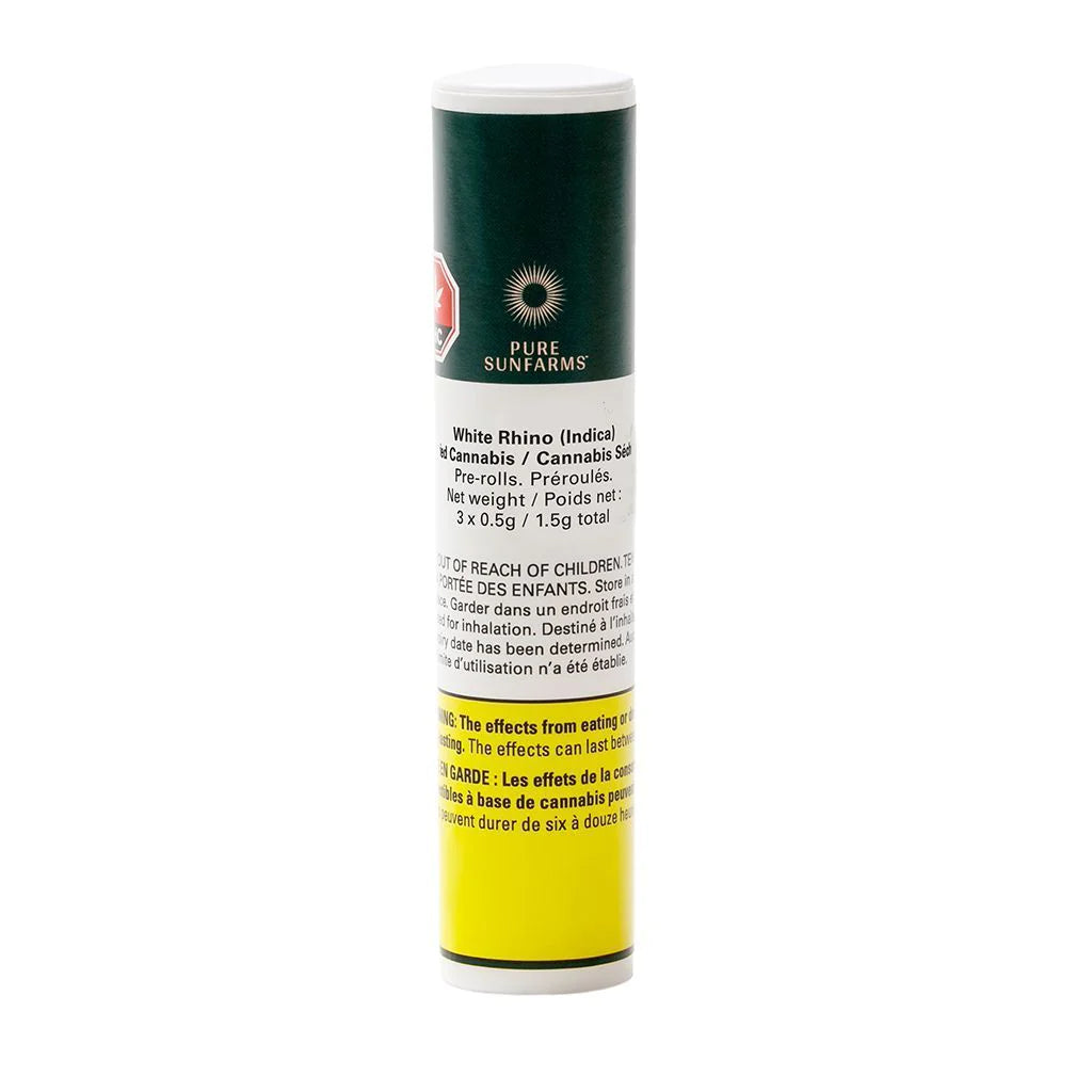 CANNONS: WHITE RHINO X APPLE FRITTER   PRE-ROLL (INDICA) (2 X 1G PRE-ROLL) image 0