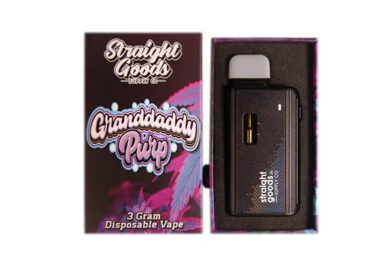 STRAIGHT GOODS SUPPLY CO. 3 GRAM DISPOSABLE VAPES –  THC DISTILLATE (New Packaging)