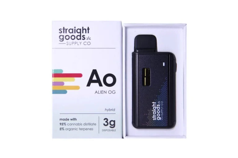 STRAIGHT GOODS SUPPLY CO. 3 GRAM DISPOSABLE VAPES – THC DISTILLATE