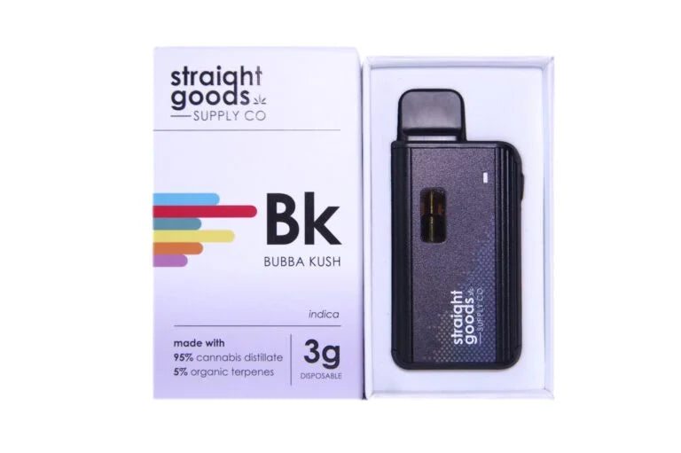 STRAIGHT GOODS SUPPLY CO. 3 GRAM DISPOSABLE VAPES – THC DISTILLATE